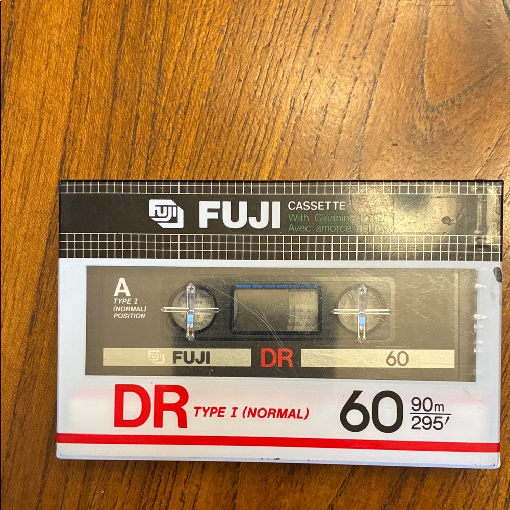 DR Type I 60-Minute Audio Cassette Tape - Clear/Black